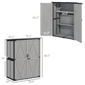 Outdoor Wooden Garden Storage Shed with Lockable Doors & Shelves - Decindoor