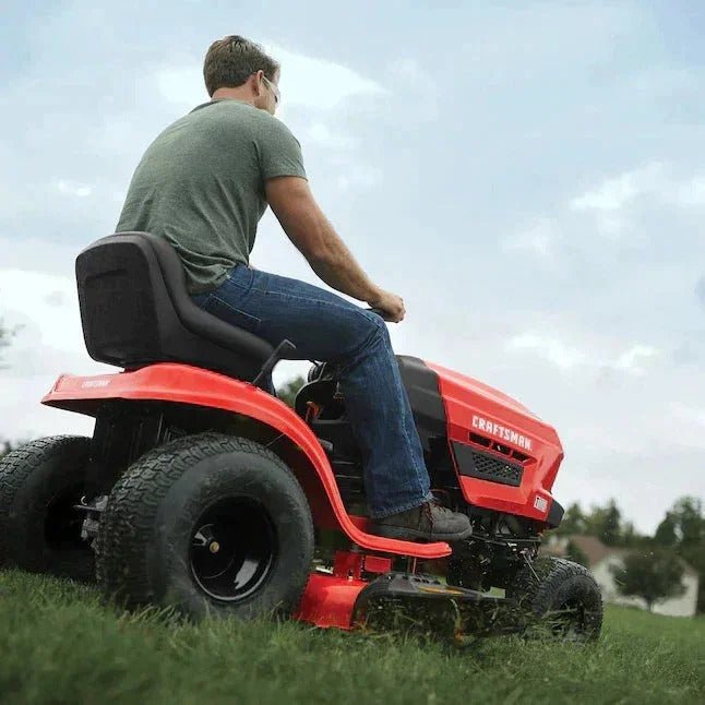 CRAFTSMAN T100 36 - Inch 11.5 HP Gas Riding Lawn Mower Briggs & Stratton Engine Manual 7 - Speed Transmission - Decindoor