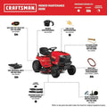 CRAFTSMAN T100 36 - Inch 11.5 HP Gas Riding Lawn Mower Briggs & Stratton Engine Manual 7 - Speed Transmission - Decindoor
