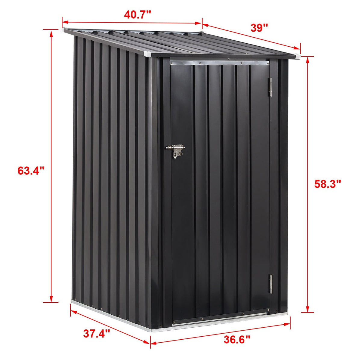Metal Firewood Storage Shed - Decindoor