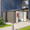 10X8 FT Outdoor Storage Shed, All Weather Metal Sheds With Lockable Doors, Tool Shed For Garden, Patio, Backyard, Lawn, Black - Decindoor