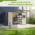 10X8 FT Outdoor Storage Shed, All Weather Metal Sheds With Lockable Doors, Tool Shed For Garden, Patio, Backyard, Lawn, Black - Decindoor