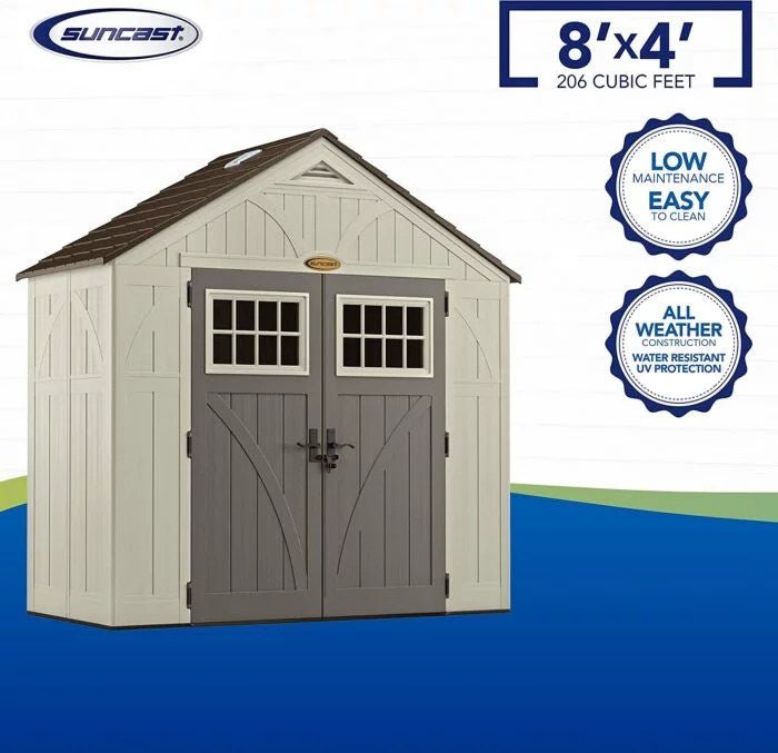 Suncast BMS8400D “4 x 8” Tremont Storage Shed - Decindoor