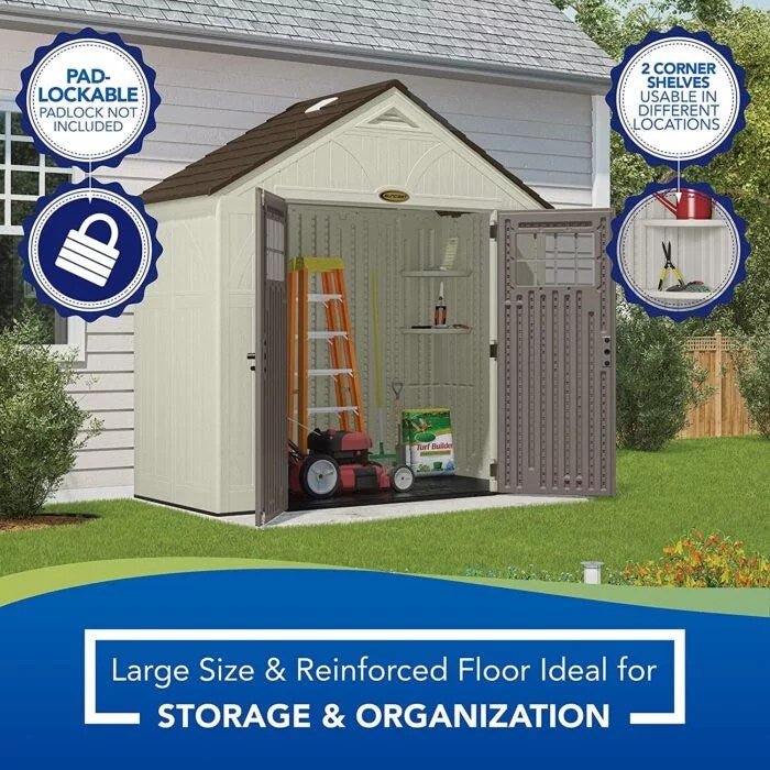 Suncast BMS8400D “4 x 8” Tremont Storage Shed - Decindoor