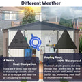10' X 10' Metal Storage Shed For Ourdoor, Steel Yard Shed With Design Of Lockable Doors - Decindoor
