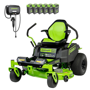 Greenworks 60V 42” Electric CrossoverZ Zero Turn Mowers with (6) 8 Ah Batteries