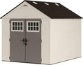 Suncast BMS8100 8 ft. x 10 ft. Tremont Resin Outdoor Storage Shed with Skylights - Decindoor