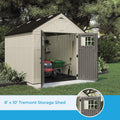 Suncast BMS8100 8 ft. x 10 ft. Tremont Resin Outdoor Storage Shed with Skylights - Decindoor