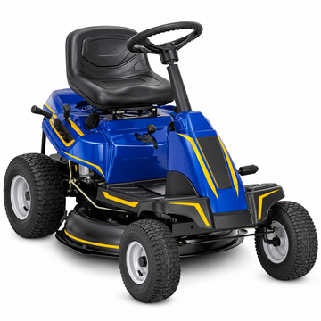 Compact Riding Lawn Mower with Wide Cutting Deck and LED Headlights