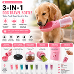 3-in-1 Dog Travel Water Bottle with Food & Waste Bag Storage
