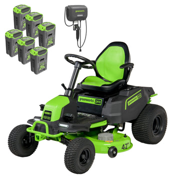 Greenworks 60V 42″ Cordless Battery CrossoverT Riding Lawn Mowers
