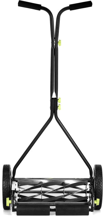 LMcenter's ProCut 16” Manual Reel Lawn Mower – 7 Precision Blade Push Mower for Small to Medium Lawns, Lightweight Eco-Friendly Grass Cutter