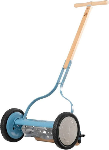 LMcenter's VintageCut 16” Manual Reel Lawn Mower – 5 Blade Classic Push Grass Cutter with Adjustable Height