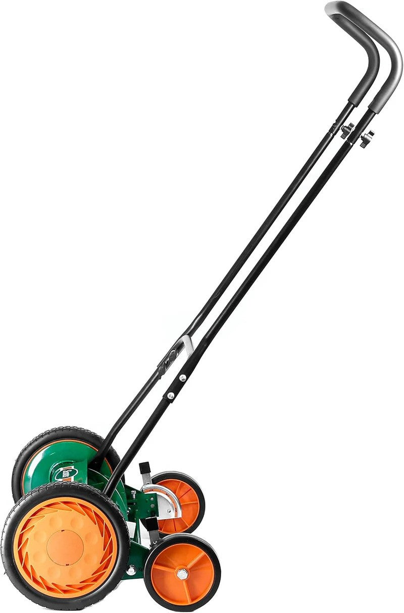 LMcenter's GreenEdge 20” Manual Push Reel Lawn Mower – 5 Precision Blade Classic Mower for Smooth Lawn Cutting, Lightweight Hand Push Grass Cutter