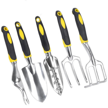 LMcenter's Garden Planting Tools Family Set 3-Piece Aluminum Alloy Shovel and Potting Tool Kit