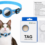 Complete cat tracking collar kit with AirTag holder and accessories