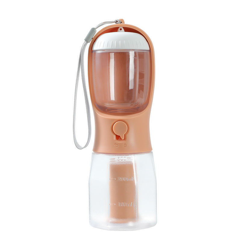 Portable pet hydration bottle for hiking and road trips