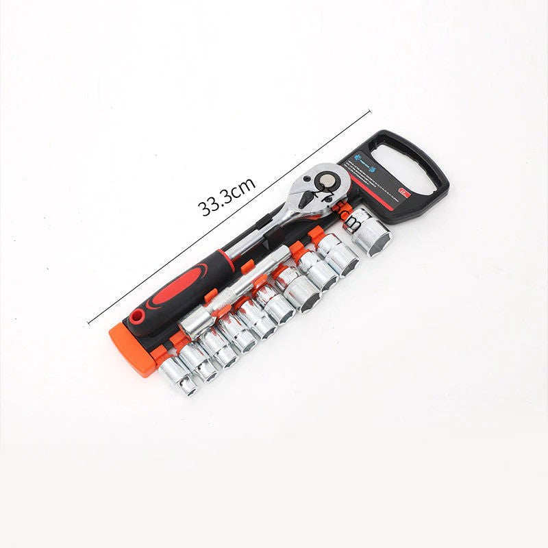 LMcenter's 12-Piece Ratchet Socket Wrench Set – Alloy Steel Repair Tool Kit
