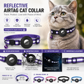 Reflective AirTag pet collar with waterproof tracking holder
