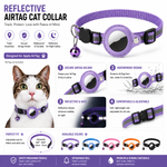 Reflective cat collar with removable safety bell