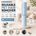 Reusable pet hair remover with self-cleaning lint roller for removing cat and dog fur from furniture, clothing, bedding, and car seats