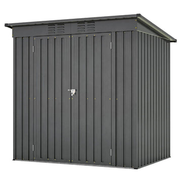 LMcenter's 6 X 4 Ft Outdoor Storage Shed, All Weather Tool Shed For Garden, Backyard, Lawn, Black
