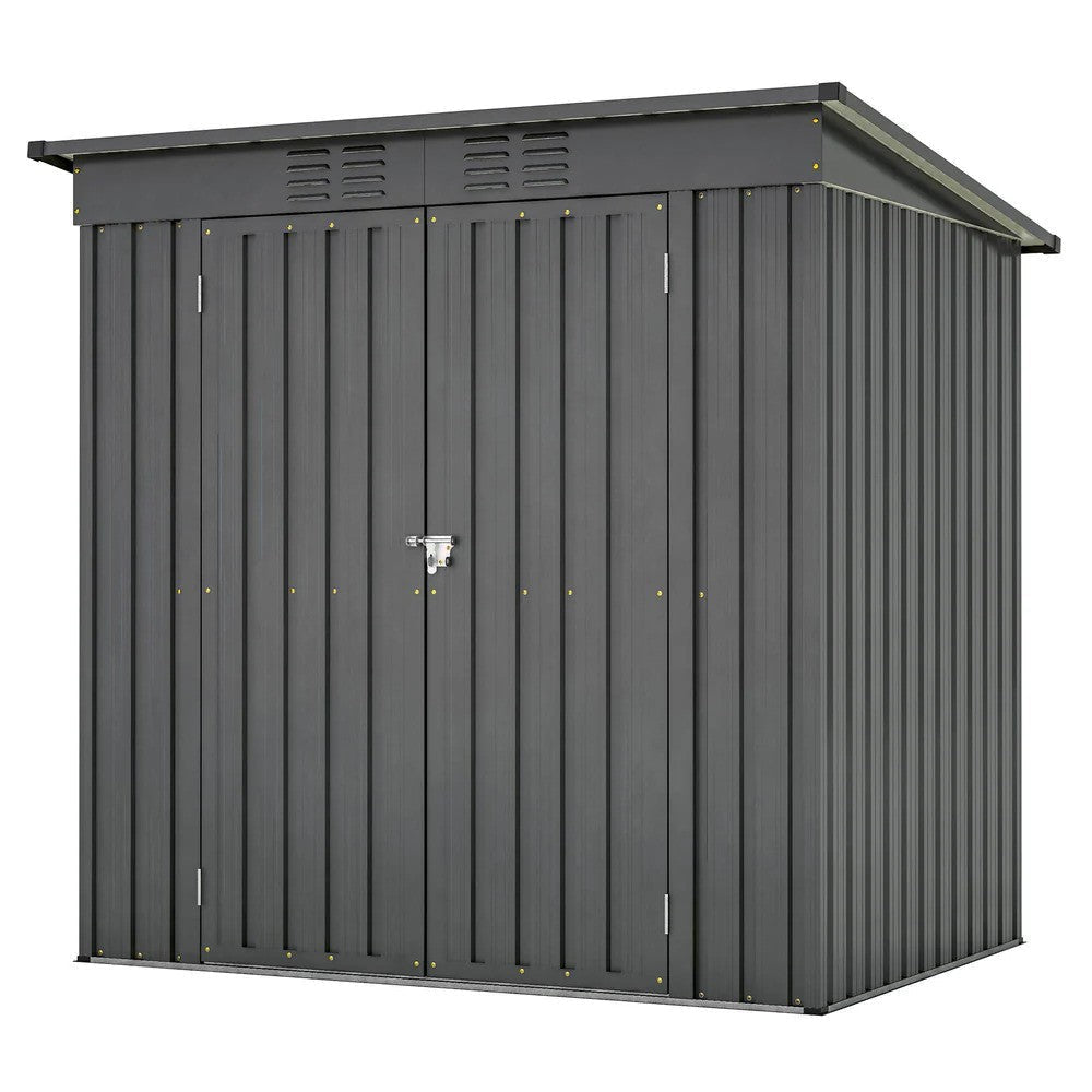 LMcenter's 6 X 4 Ft Outdoor Storage Shed, All Weather Tool Shed For Garden, Backyard, Lawn, Black