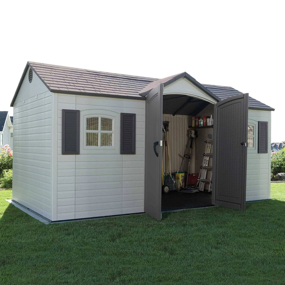 Heartland Coronado 12 - ft x 8 - ft Gable Engineered Wood Storage Shed with Floor Included - Decindoor