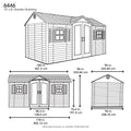 Heartland Coronado 12 - ft x 8 - ft Gable Engineered Wood Storage Shed with Floor Included - Decindoor