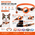 Waterproof reflective pet collar compatible with Apple AirTag